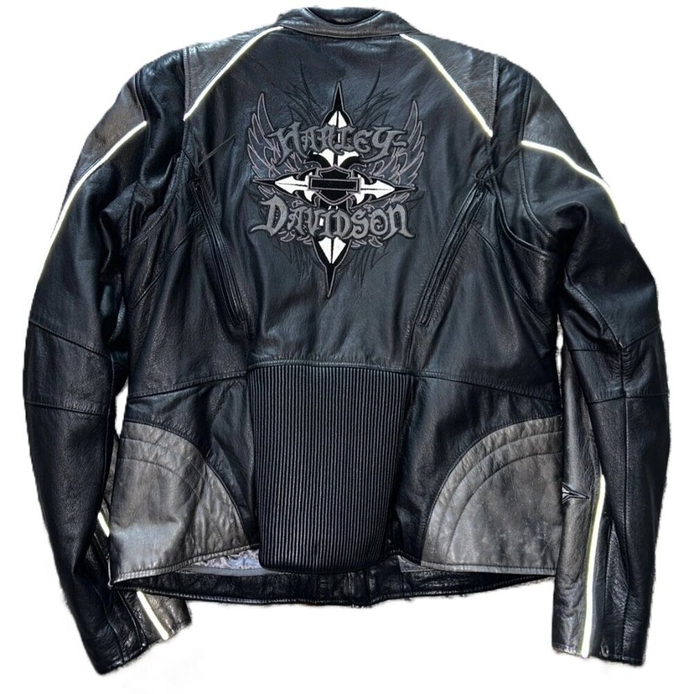 Authentic Harley Davidson Women's SILVER SHADOW Leather Jacket with liner Small​